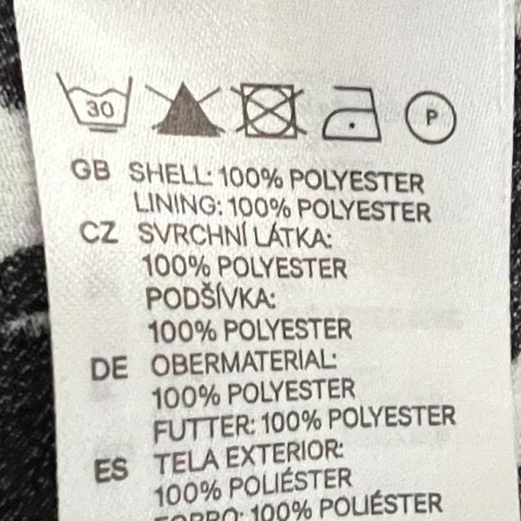 H&M Black and White V-Neck Dress Cummerbund Waist Size 12 - Picture 8 of 9